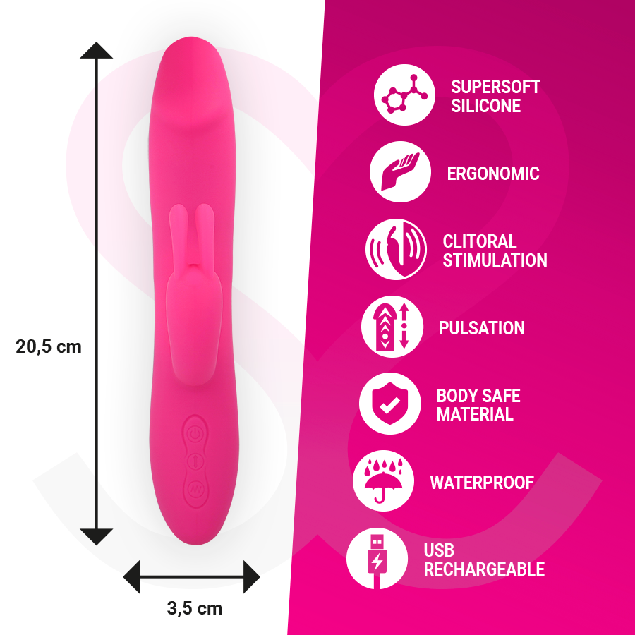 MORESSA Molly – Rabbit-Vibrator mit Puls- und Vibrationsmodi, Premium-Silikon – Ansicht 4