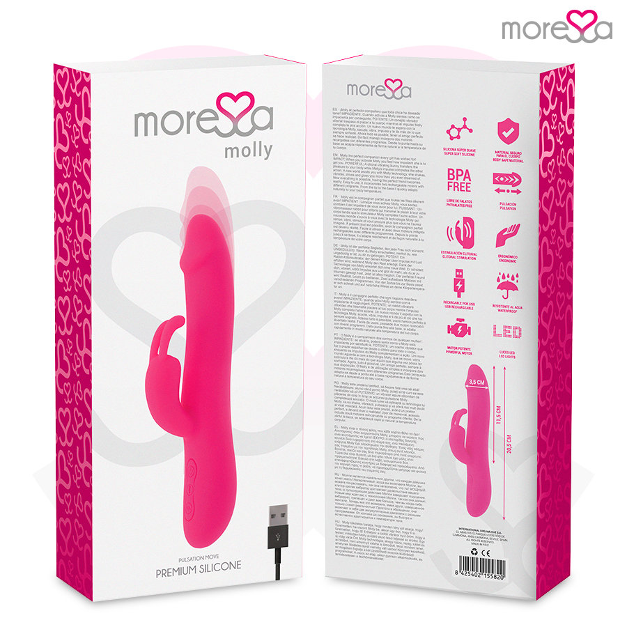 MORESSA Molly – Rabbit-Vibrator mit Puls- und Vibrationsmodi, Premium-Silikon – Ansicht 7