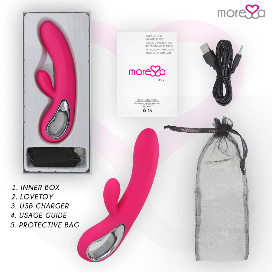 Moressa Troy – Doppel-Vibrator mit 12 Modi, wiederaufladbar