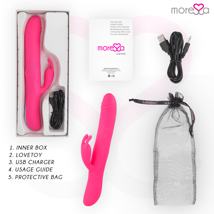 Moressa Warren – Rabbit-Vibrator mit Rolling-System, wiederaufladbar – Ansicht 7