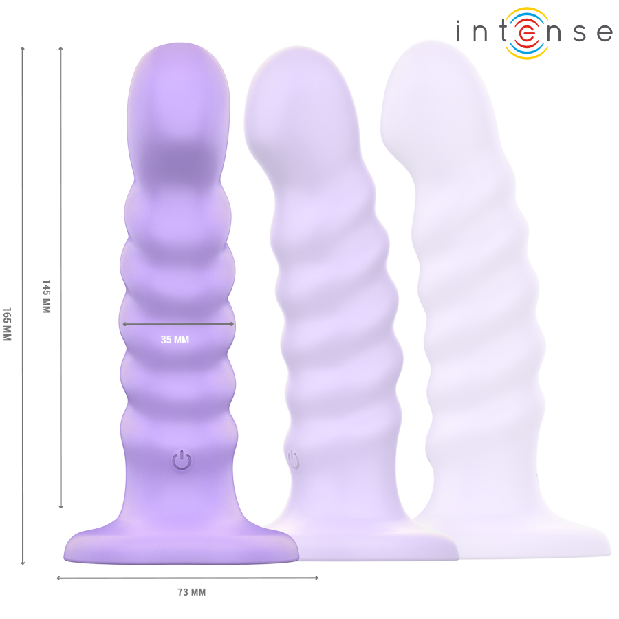 Intense Brenda – Vibrator mit Spiraldesign, Grösse M, lila, Fernbedienung