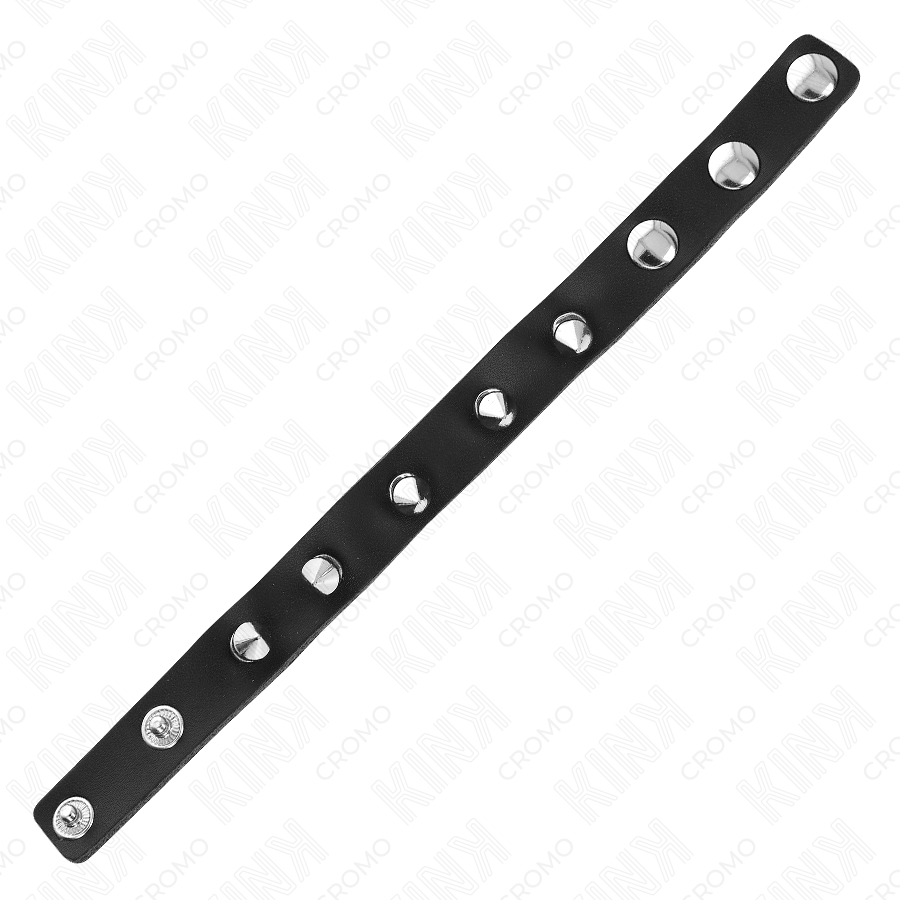 KINK – LEATHER PENIS RING WITH SPIKES 21.5 X 1.6 CM