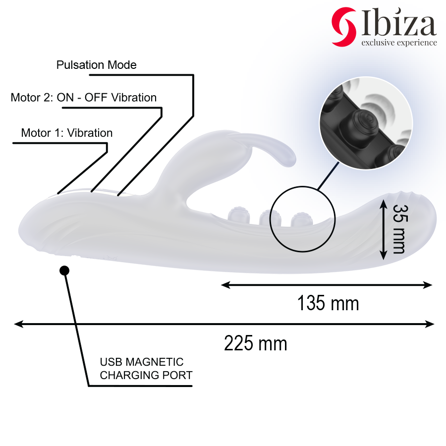 Ibiza – Rabbit vibrator with pulsation