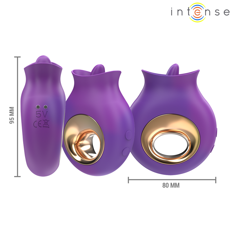 INTENSE – TULI CLITORIS STIMULATOR 9 VIBRATIONS & 9 OSCILLATIONS PURPLE