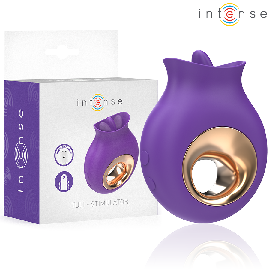 INTENSE – TULI CLITORIS STIMULATOR 9 VIBRATIONS & 9 OSCILLATIONS PURPLE