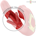 INTENSE – NATHY DOUBLE VIBRATOR WITH MULTIFUNCTION STIMULATING MOUTH RED