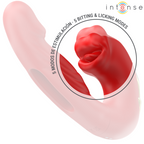 INTENSE – NATHY DOUBLE VIBRATOR WITH MULTIFUNCTION STIMULATING MOUTH RED