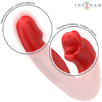 INTENSE – NATHY DOUBLE VIBRATOR WITH MULTIFUNCTION STIMULATING MOUTH RED