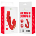 INTENSE – NATHY DOUBLE VIBRATOR WITH MULTIFUNCTION STIMULATING MOUTH RED