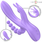 Intense Miko – Dreifachvibrator mit Rabbit- und Analarm, lila