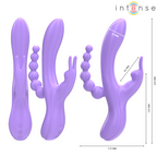 Intense Miko – Dreifachvibrator mit Rabbit- und Analarm, lila