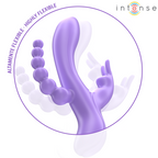 Intense Miko – Dreifachvibrator mit Rabbit- und Analarm, lila