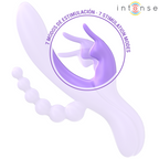 Intense Miko – Dreifachvibrator mit Rabbit- und Analarm, lila