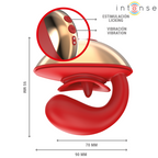 INTENSE – VIBRATEUR & STIMULATEUR MARIAH EN FORME DE U 10 VIBRATIONS ROUGE