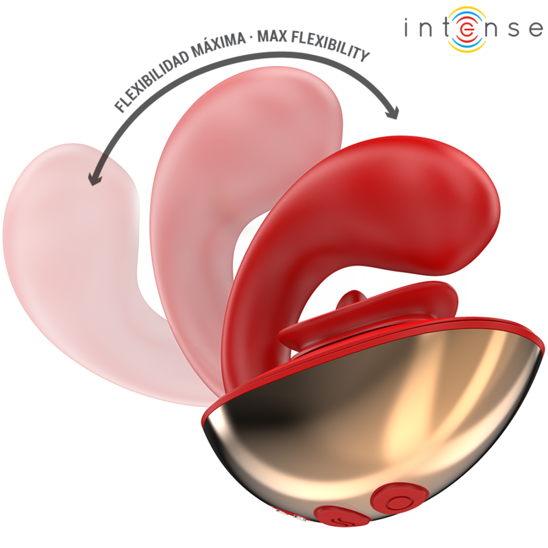 INTENSE – VIBRATORE E STIMOLATORE MARIAH A FORMA DI U 10 VIBRAZIONI ROSSO