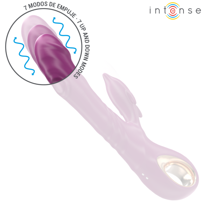 INTENSE – VIBRATORE MULTIFUNZIONE HALLE CON LINGUA STIMOLANTE A DELFINO VIOLA