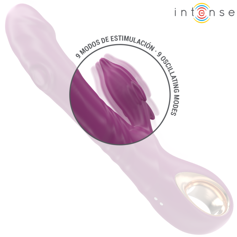 INTENSE – VIBRATORE MULTIFUNZIONE HALLE CON LINGUA STIMOLANTE A DELFINO VIOLA