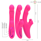INTENSE – VIBRATORE EMI 13,5 CM MULTIFUNZIONE 3 IN 1 10 VIBRAZIONI ROSA