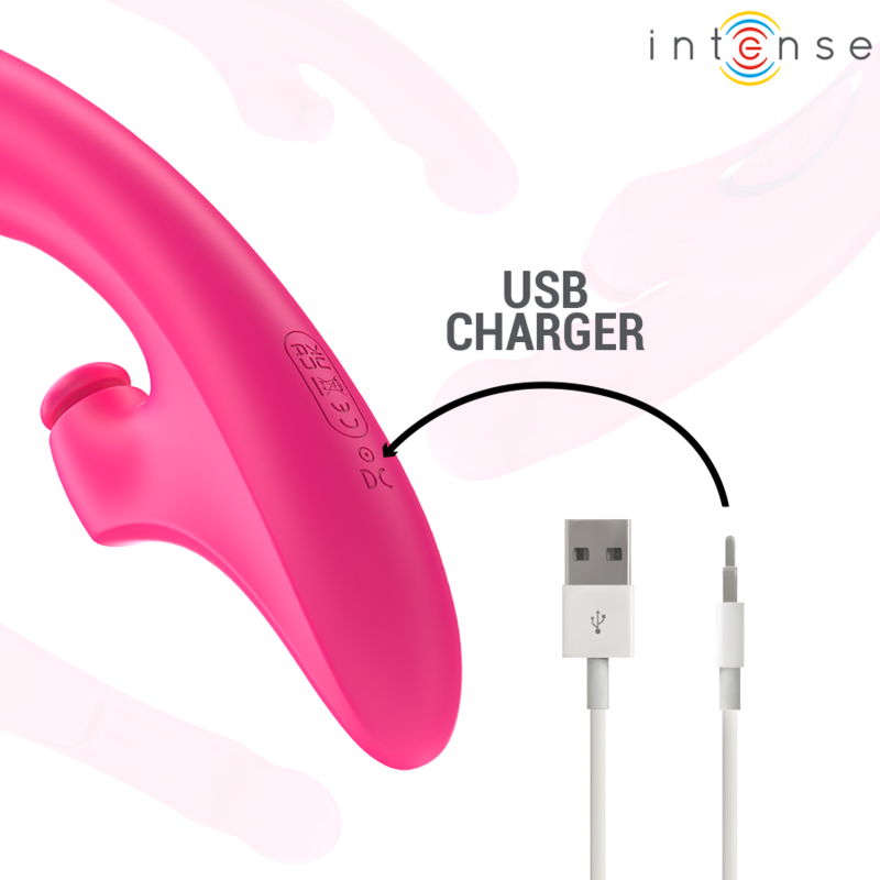 INTENSE – VIBRATORE EMI 13,5 CM MULTIFUNZIONE 3 IN 1 10 VIBRAZIONI ROSA