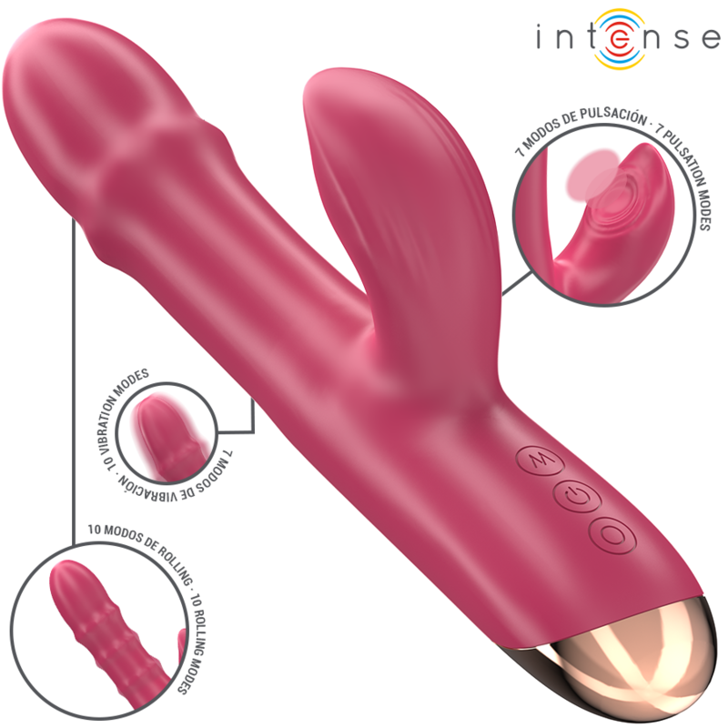 Intense Chloe – Multifunktionsvibrator 3-in-1, rot