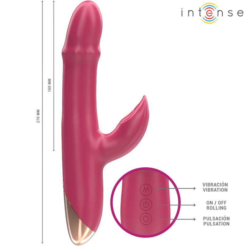 Intense Chloe – Multifunktionsvibrator 3-in-1, rot