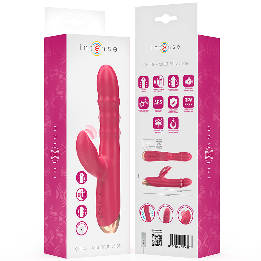 Intense Chloe – Multifunktionsvibrator 3-in-1, rot