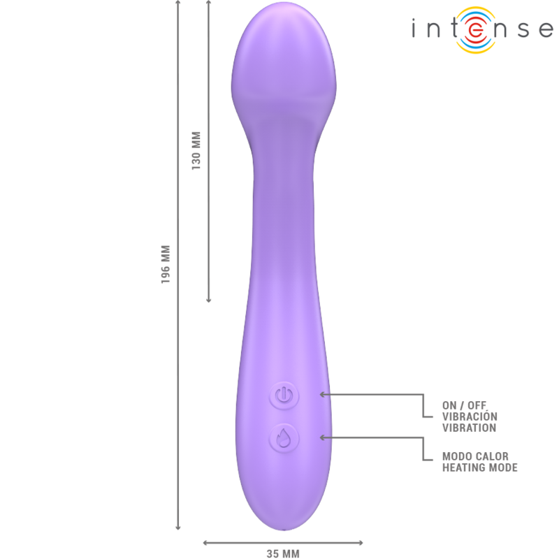 INTENSE – BECKY VIBRATEUR 19 CM CHAUFFANT 7 VIBRATIONS VIOLET