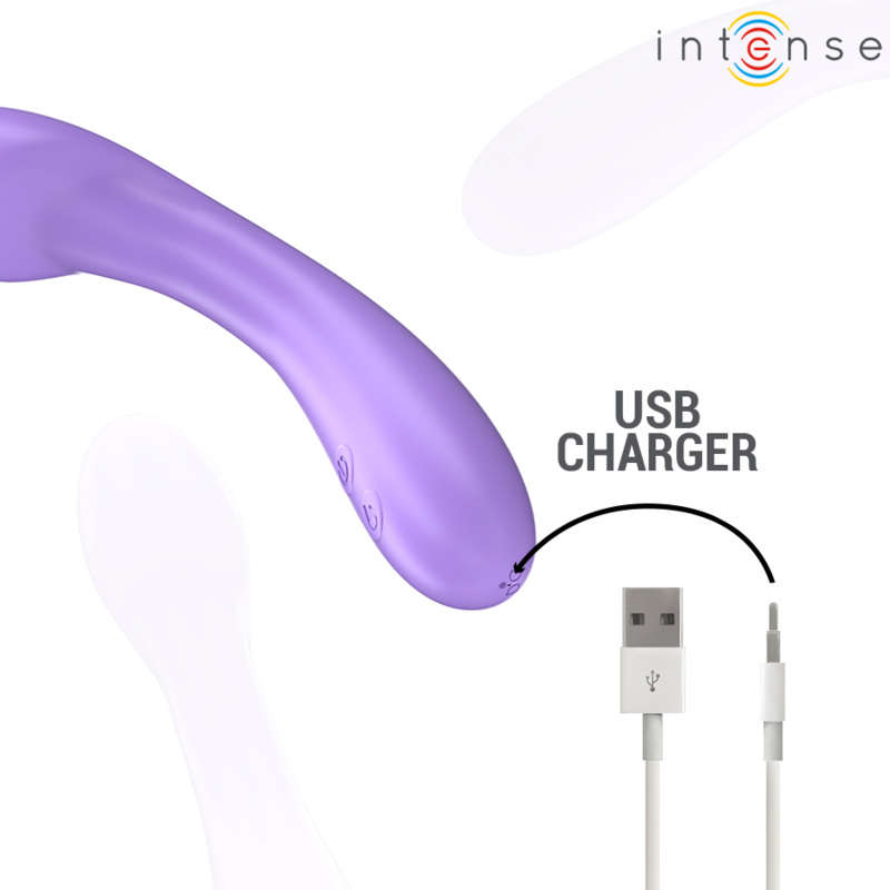 INTENSE – BECKY VIBRATEUR 19 CM CHAUFFANT 7 VIBRATIONS VIOLET