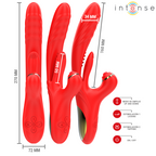 INTENSE – ROSALIA MULTIFUNCTION VIBRATOR 3 IN 1 RED