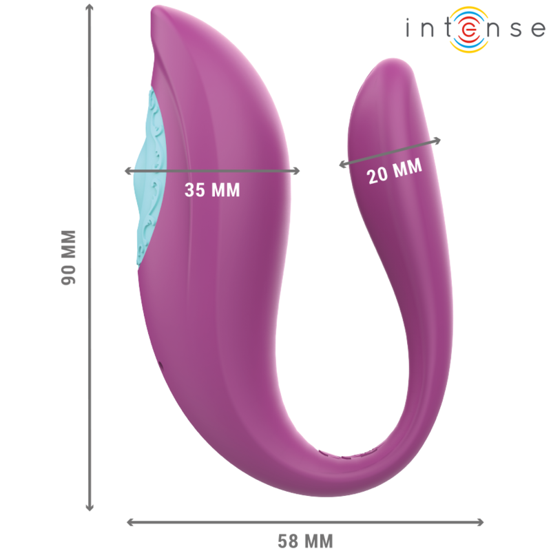 INTENSE – ANNIE VIBRATORE E STIMOLATORE A FORMA DI U TELECOMANDO VIOLA