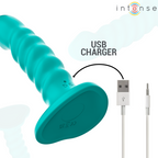 INTENSE – VIBRATORE BUFFY TAGLIA S DESIGN A SPIRALE 10 VIBRAZIONI TELECOMANDO BLU