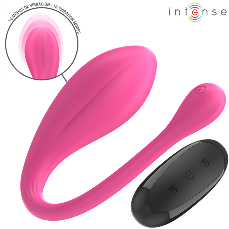 Intense Janice – U-Vibrator mit Doppelstimulation, rosa, Fernbedienung