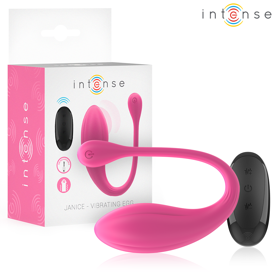 Intense Janice – U-Vibrator mit Doppelstimulation, rosa, Fernbedienung