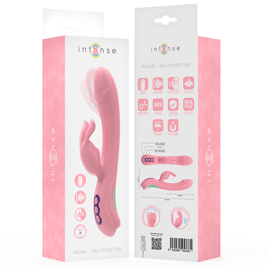 INTENSE – RACHEL RABBIT VIBRATOR 5 VIBRATIONS PINK