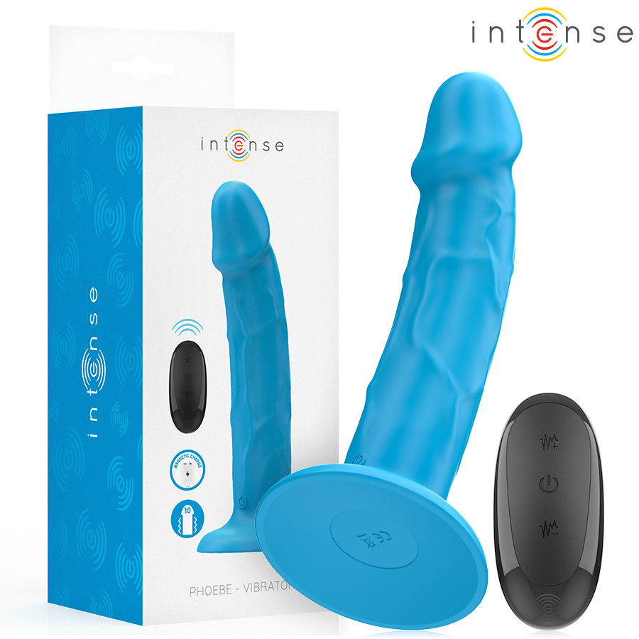 Intense Phoebe – Realistischer Vibrator mit Fernbedienung, blau