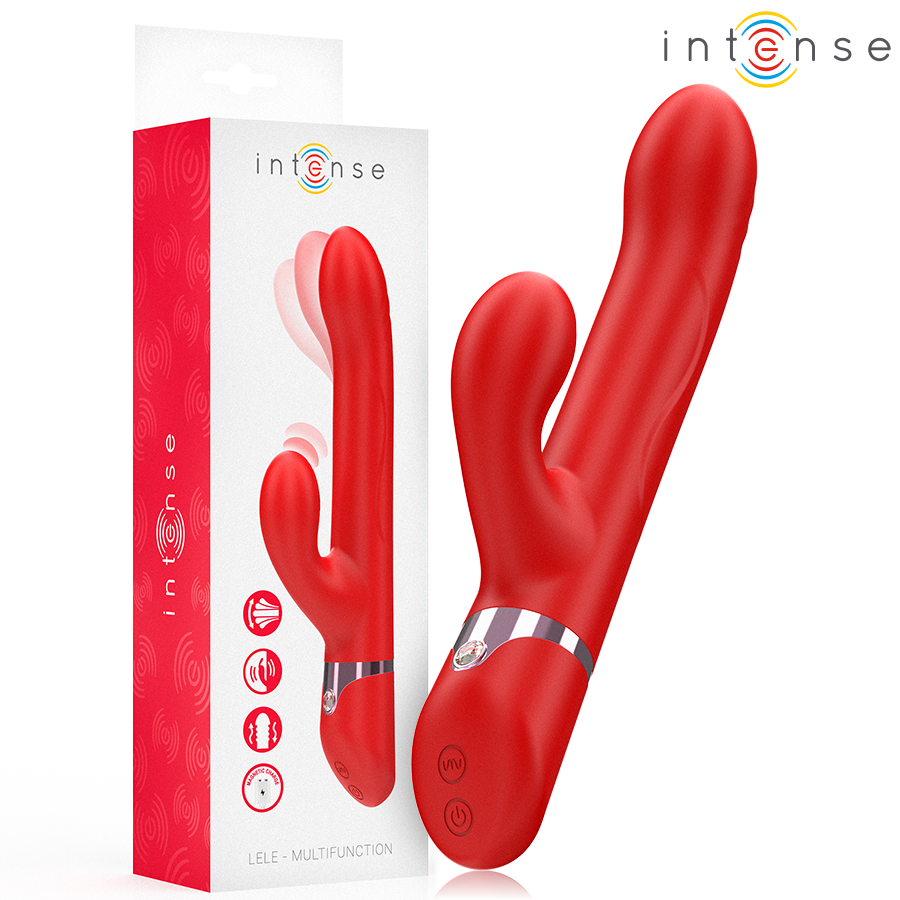INTENSE – LELE MULTIFUNCTION VIBRATOR ROTATING & OSCILLATION & STIMULATION RED