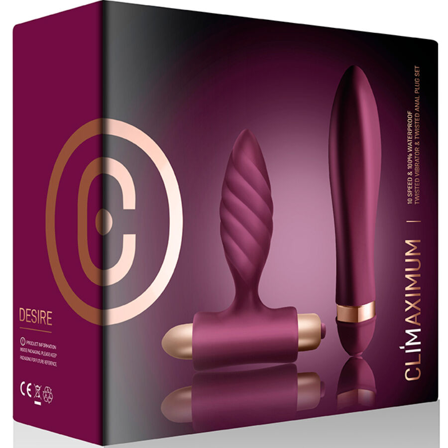 CLIMAXIMUM – DESIRE KIT VIBRATORE TWISTED + PLUG ANALE