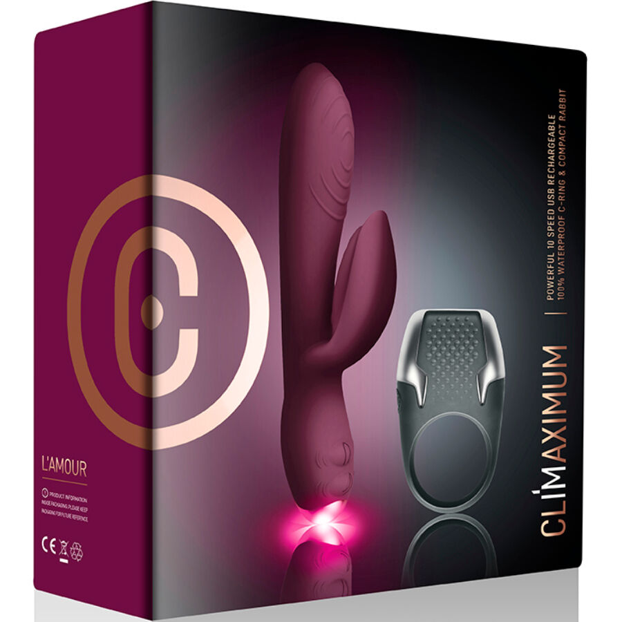 CLIMAXIMUM – LAMOUR KIT RABBIT VIBRATOR + LED COCK RING