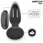 ADDICTED TOYS – Analplug mit vibrierender Zunge und Fernbedienung