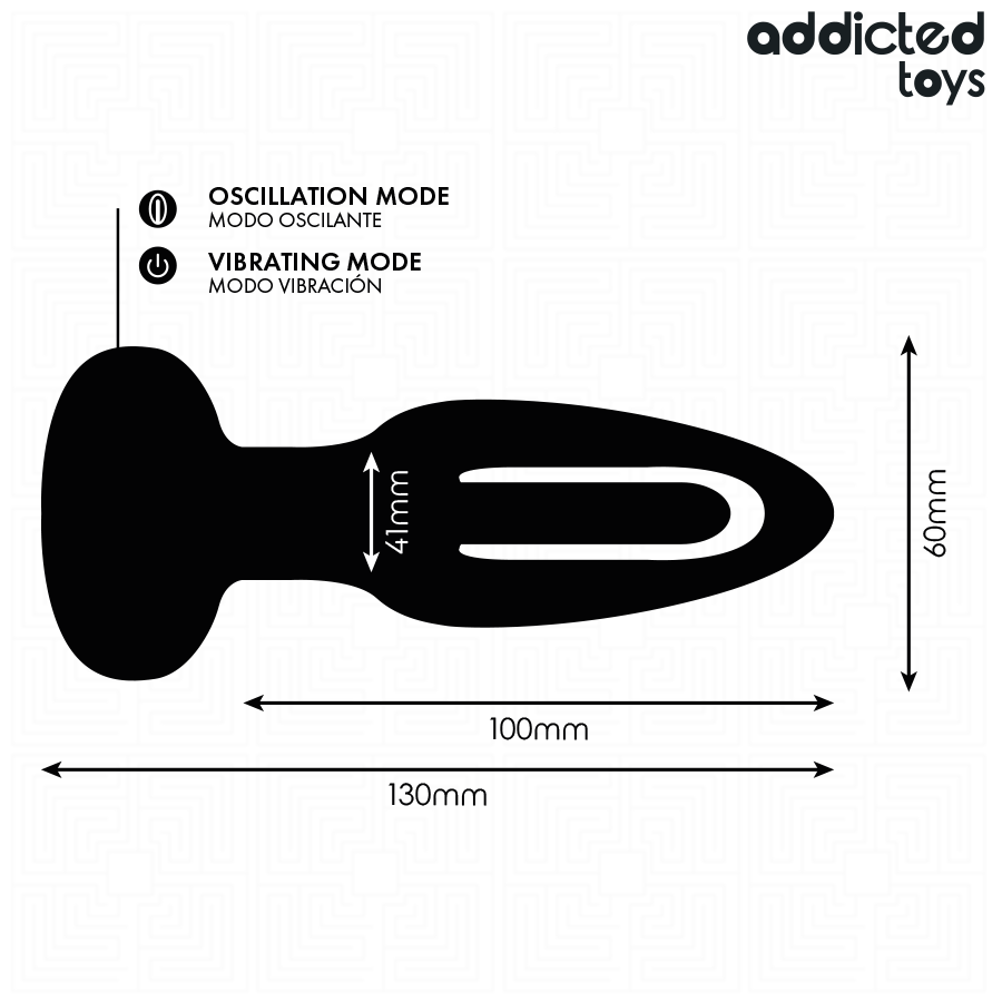 ADDICTED TOYS – Analplug mit vibrierender Zunge und Fernbedienung