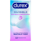 DUREX – Préservatifs invisibles Extra lubrifiés 12 unités