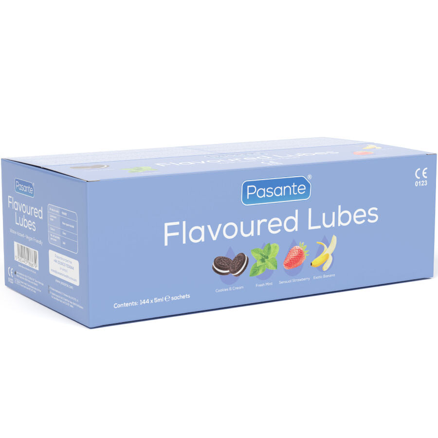 PASANTE – BOÎTE DE LUBRIFIANTS AROMATISÉS 144 UNITÉS 5 ML