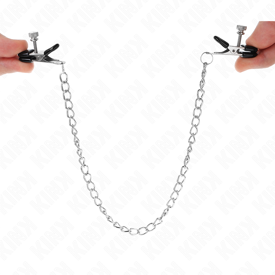 KINK – PINCES À TAMELON CHAÎNE PLATE ARGENT 34 CM