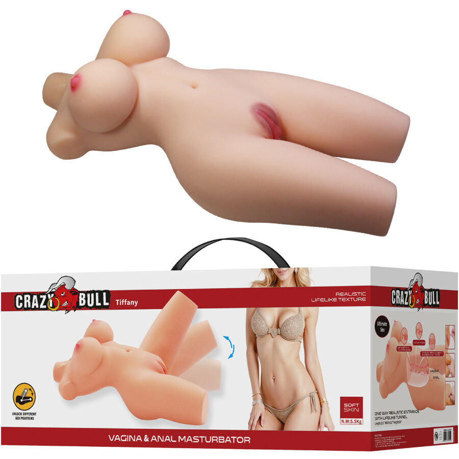 CRAZY BULL – TIFFANY REALISTIC FEMALE TORSO VAGINA AND ANAL 5.5 KG