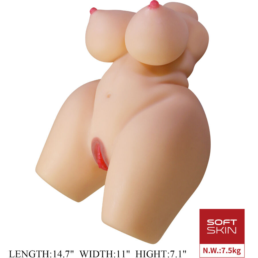 CRAZY BULL – Grace Realistischer Torso mit Vagina und Anus, 7,5 kg