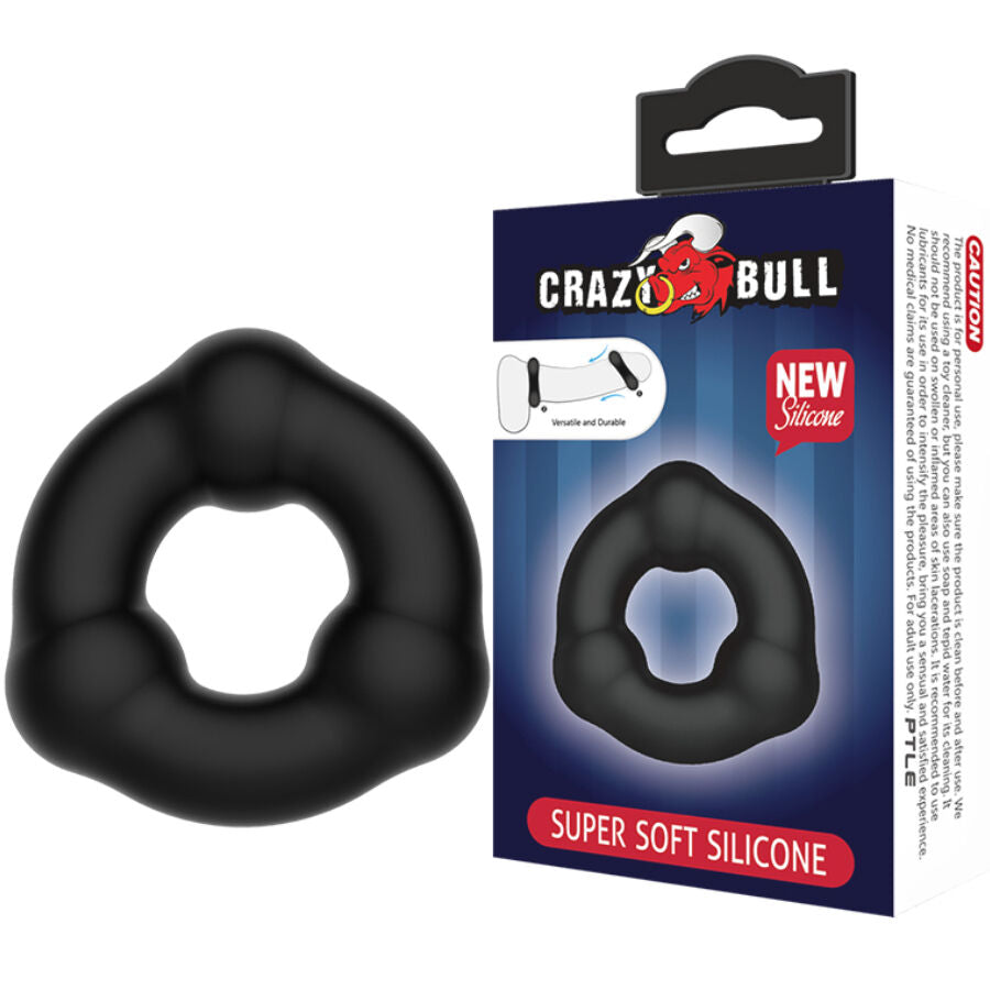 CRAZY BULL Silikonring mit Noppen – super weich, zur Verzögerung der Ejakulation