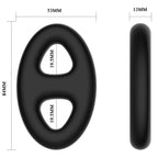 CRAZY BULL – Anello doppio ovale in silicone