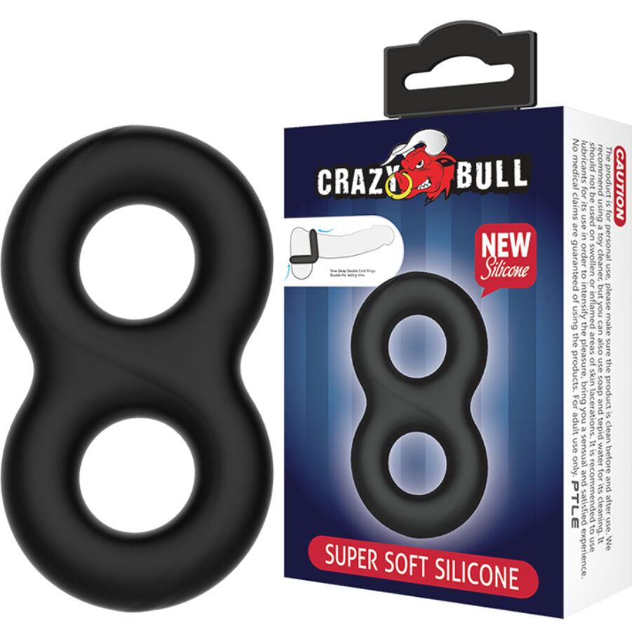 CRAZY BULL Infinity-Doppelring – Silikonring zur Verzögerung der Ejakulation