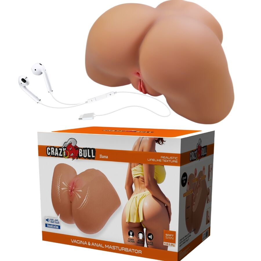 CRAZY BULL – ILANA VIBRATORE E SUCCHIATORE REALISTICO PER POLSO FEMMINILE CON SUONO 6,8 KG