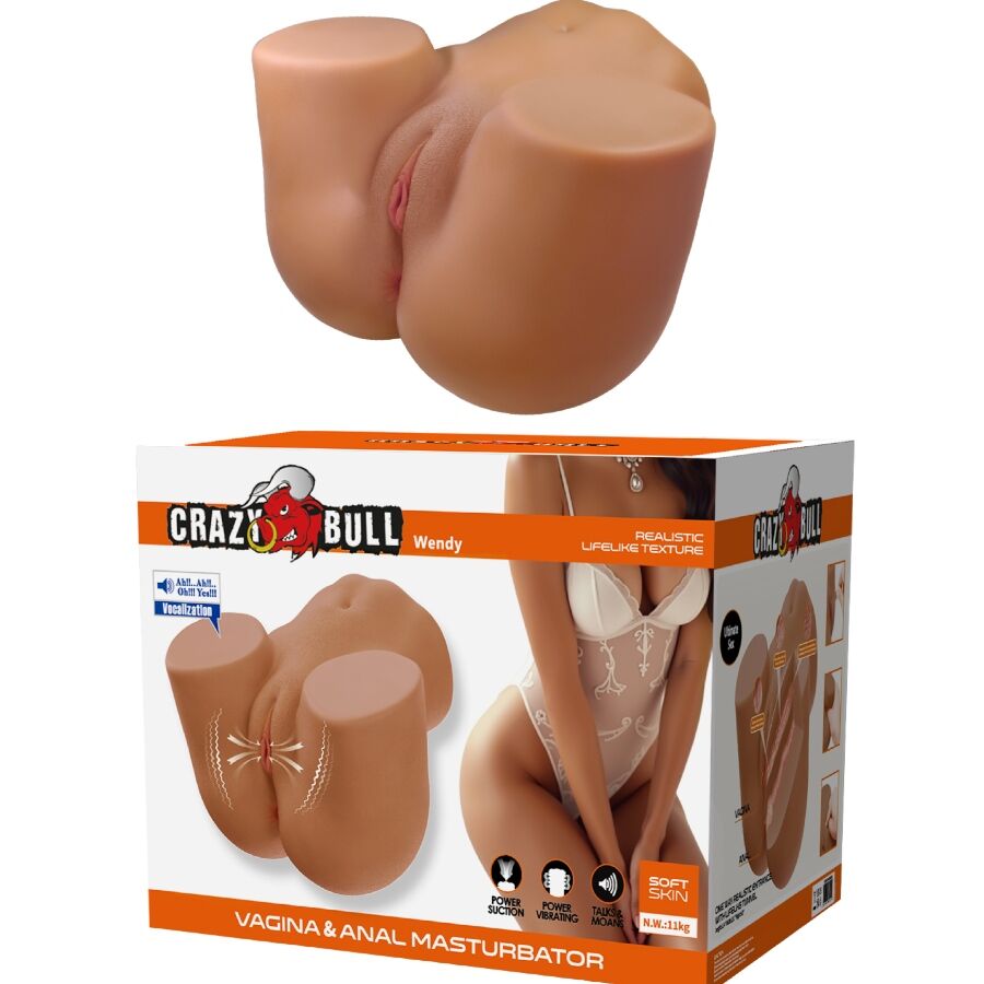 CRAZY BULL – WENDY VIBRATORE E SUCCHIATORE REALISTICO PER POLSO FEMMINILE CON SUONO 11 KG